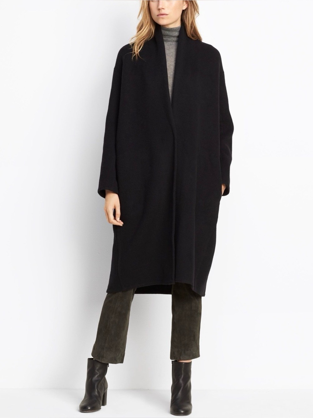 Vince High Collar V-Neck Coat (2018)